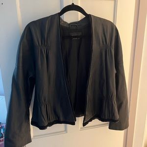 BCBG leather cropped jacket